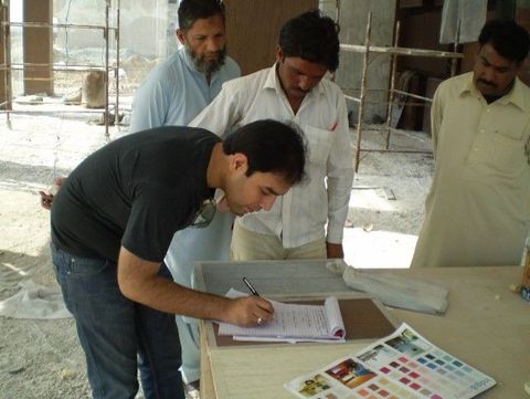 Phase 1 site team reviewing finishing selections